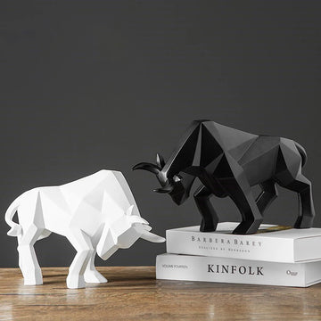 Obsidian Bull Sculpture
