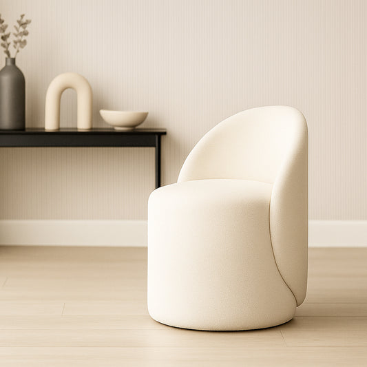 Aurora Bouclé Vanity Stool