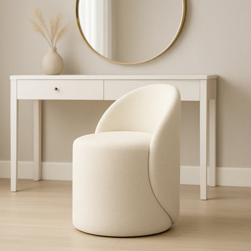 Aurora Bouclé Vanity Stool