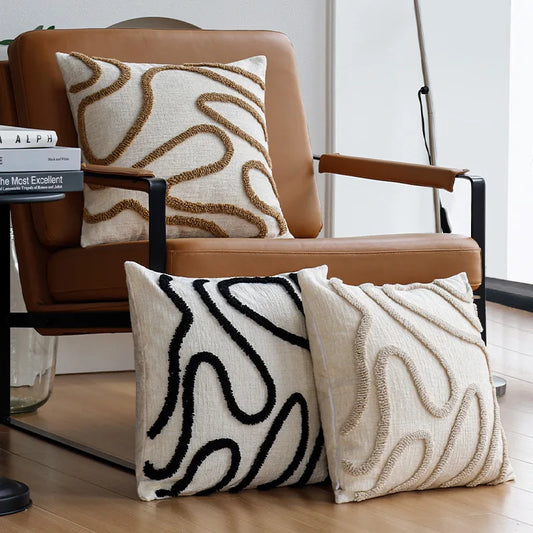 Monochrome Flow Cushion