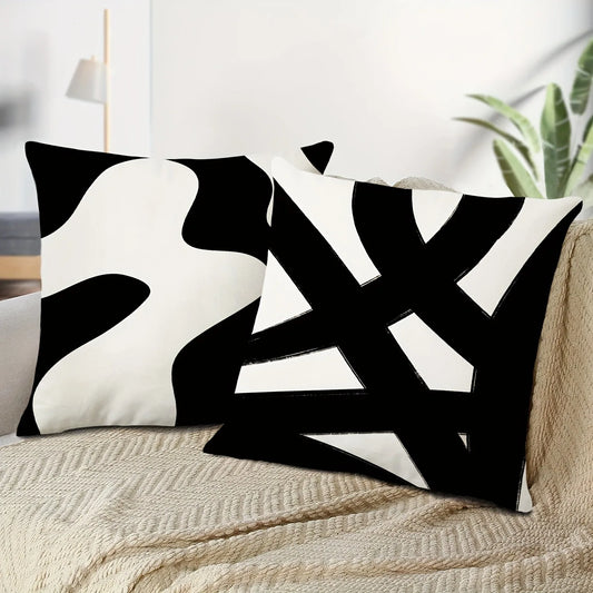 Abstract Mono Cushion Covers