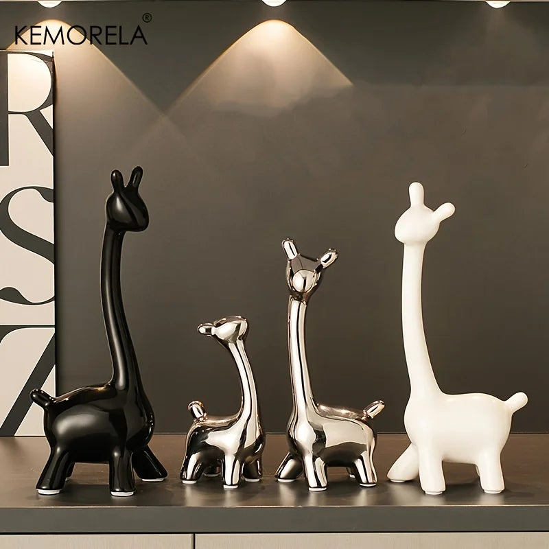 Sereno Ceramic Giraffe Sculptures