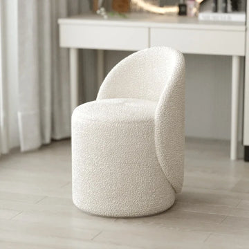 Aurora Bouclé Vanity Stool